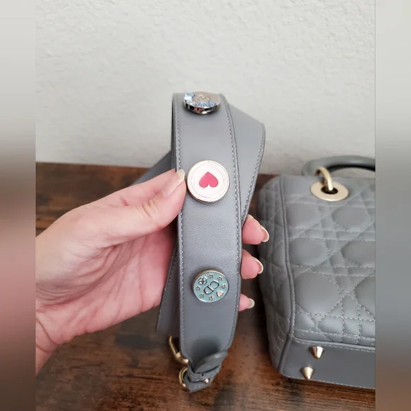 Dior Lambskin Cannage Small My ABC Dior Lady Dior Grey - Picture 12 of 16